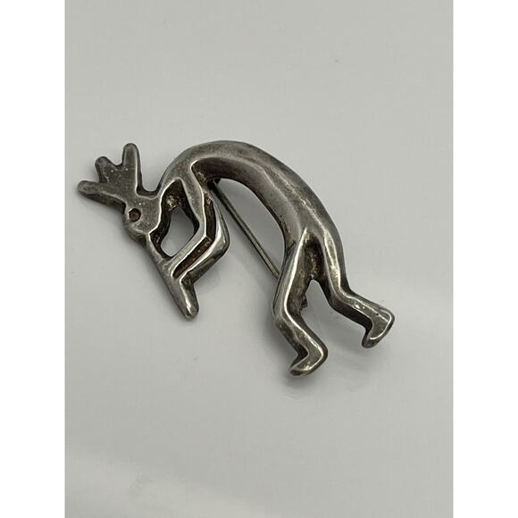 Native American Sterling Silver handmade KOKOPELLI pin Brooch - Picture 2 of 9